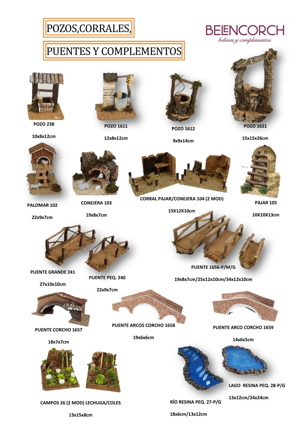 Pozos, corrales, puentes y complementos