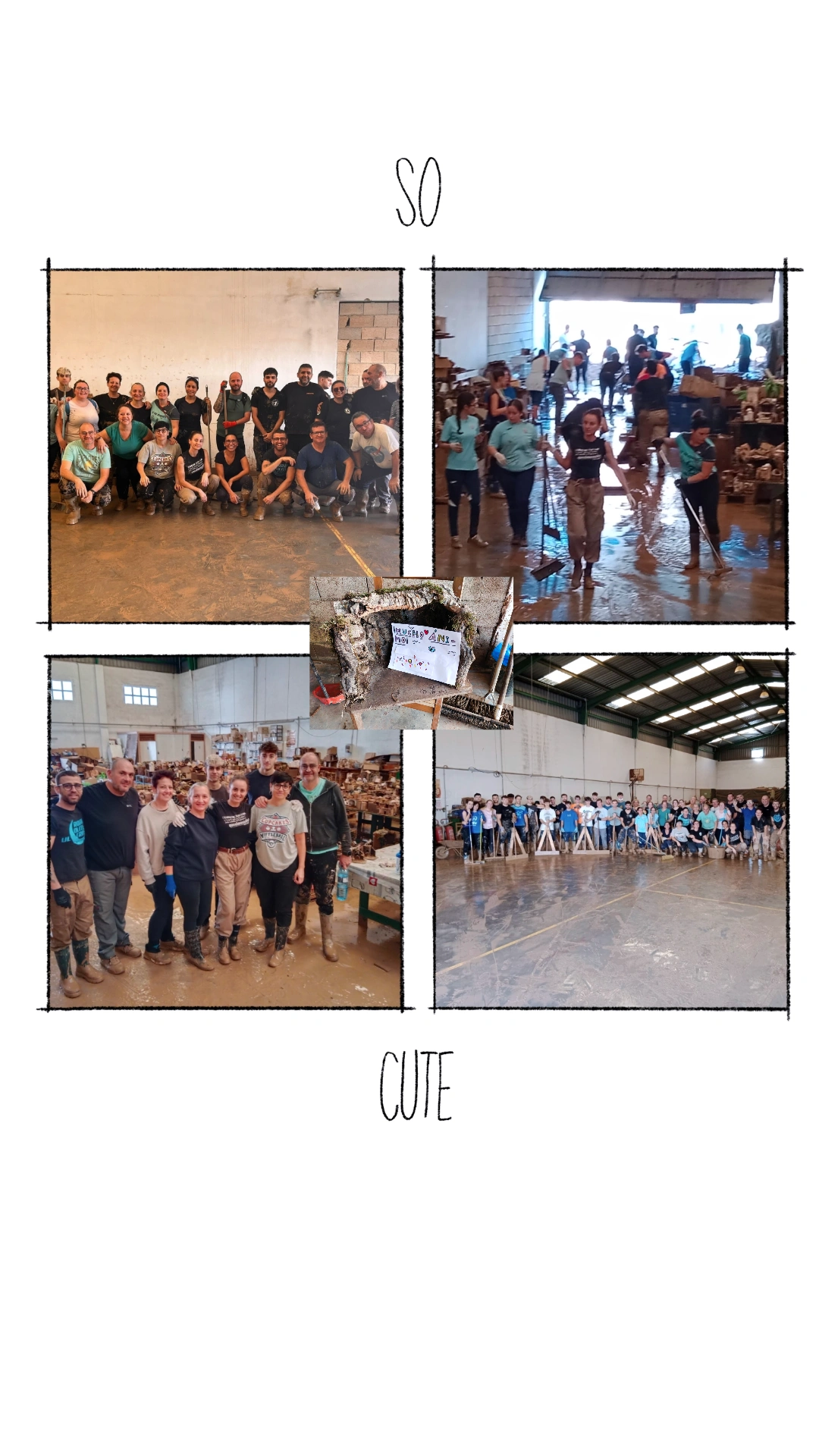 Voluntarios limpiando tras la DANA